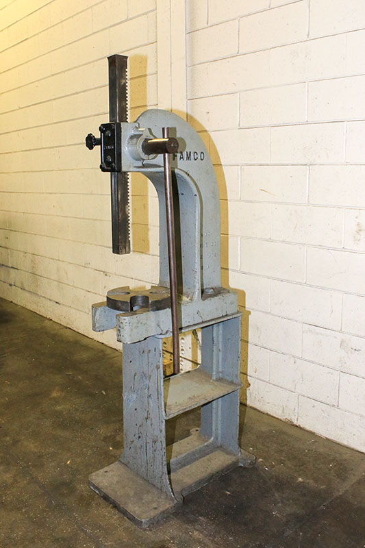 Machinery Values, Inc. 5 Ton Famco 4 ARBOR PRESS, Complete with Stand