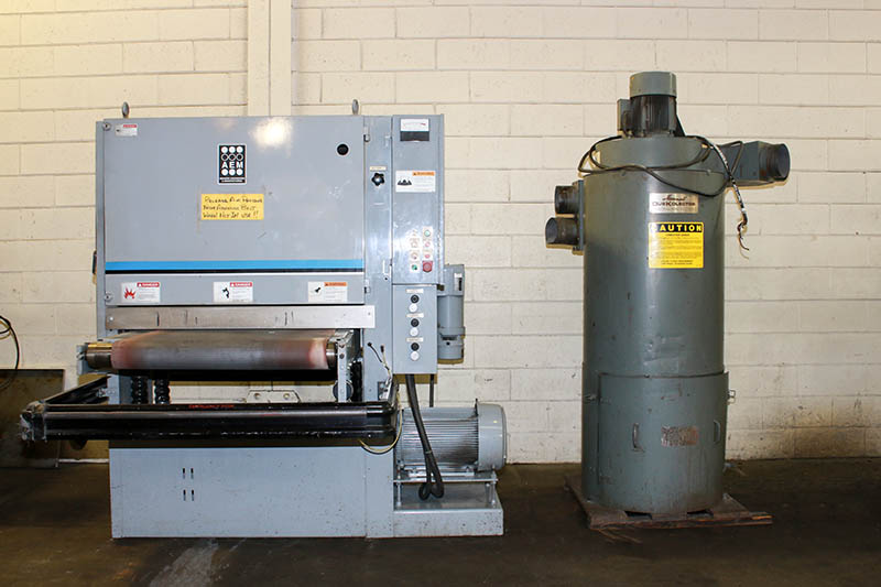 Machinery Values, Inc. 37'' Width AEM 50137 BELT GRINDER, DRY, 20 H