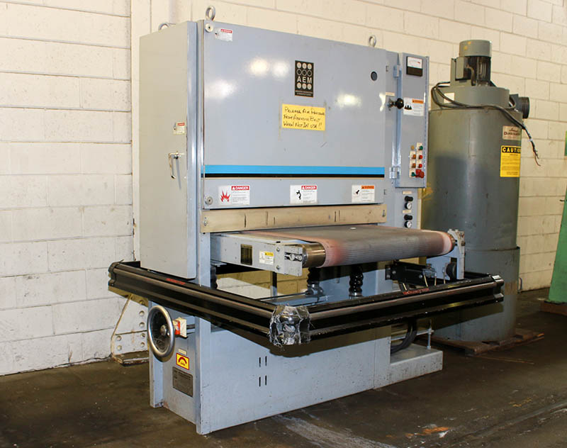 Machinery Values, Inc. 37'' Width AEM 50137 BELT GRINDER, DRY, 20 H