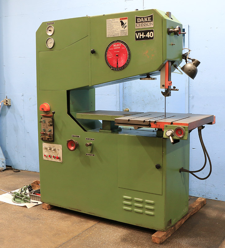 40'' Throat 12'' Height DakeJohnson VH40 VERTICAL BAND SAW (Ref No